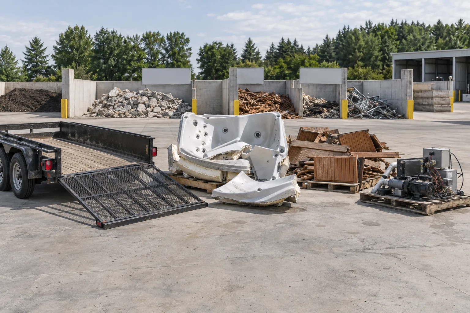 Hot Tub Disposal planning scene